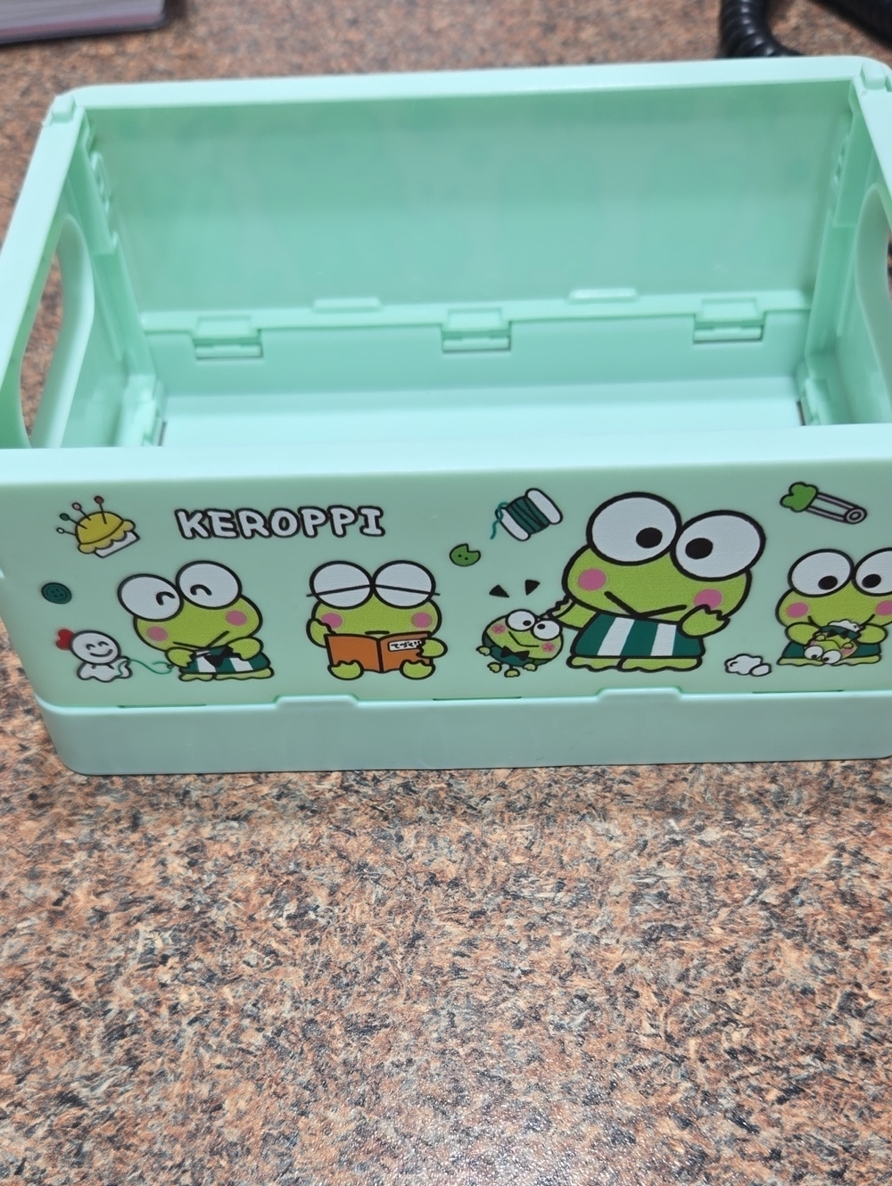 Sanrio Keroppi Mint Green Toy Storage Caddy